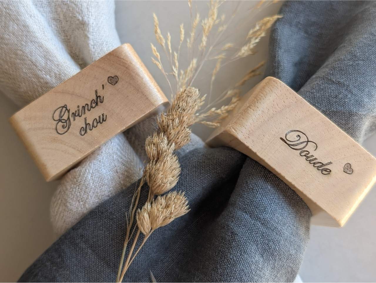 ronde de serviette ersonnalisable en bois