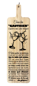 Planche apéro XXL gravée – cadeau original