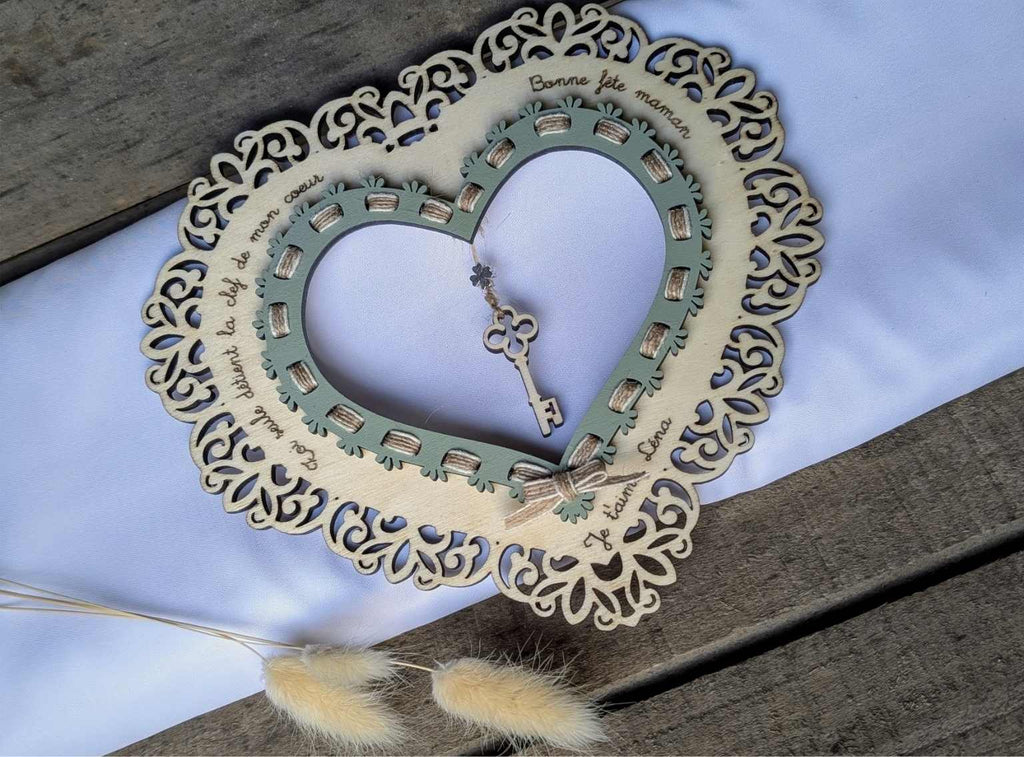 cadeau maman coeur personnalisé prénom 