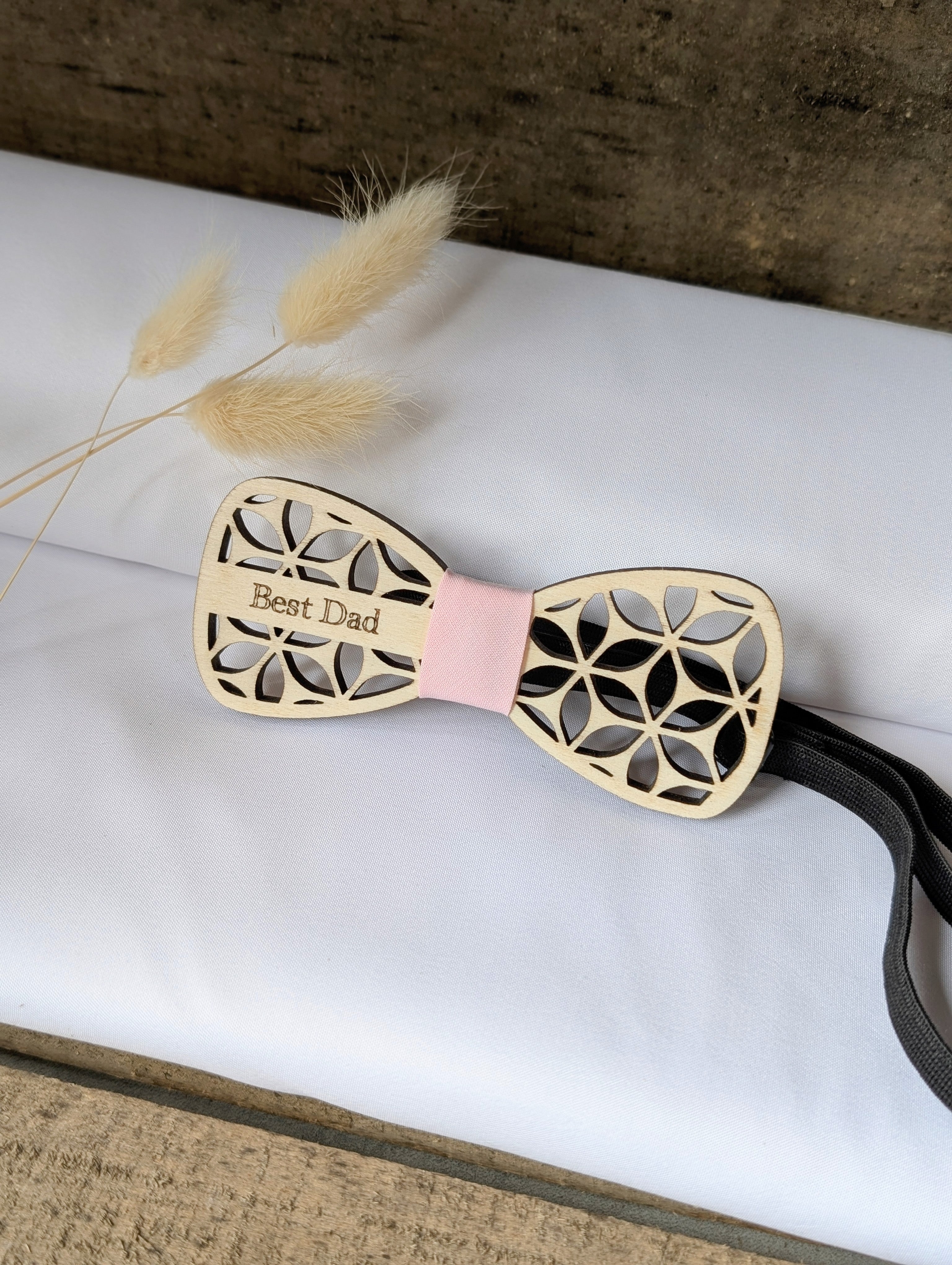 nœud papillon meilleur papa best dad  homme idéal mariage cadeau fête des pères, Noël, anniversaire, EVG. personnalisé avec prénom gravé, date ou initiales 