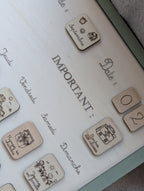 Semainier enfant en bois personnalisé | Activités hebdomadaires bébé