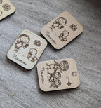 magnet nounou pour semainier en bois enfant personnalisable et modulable