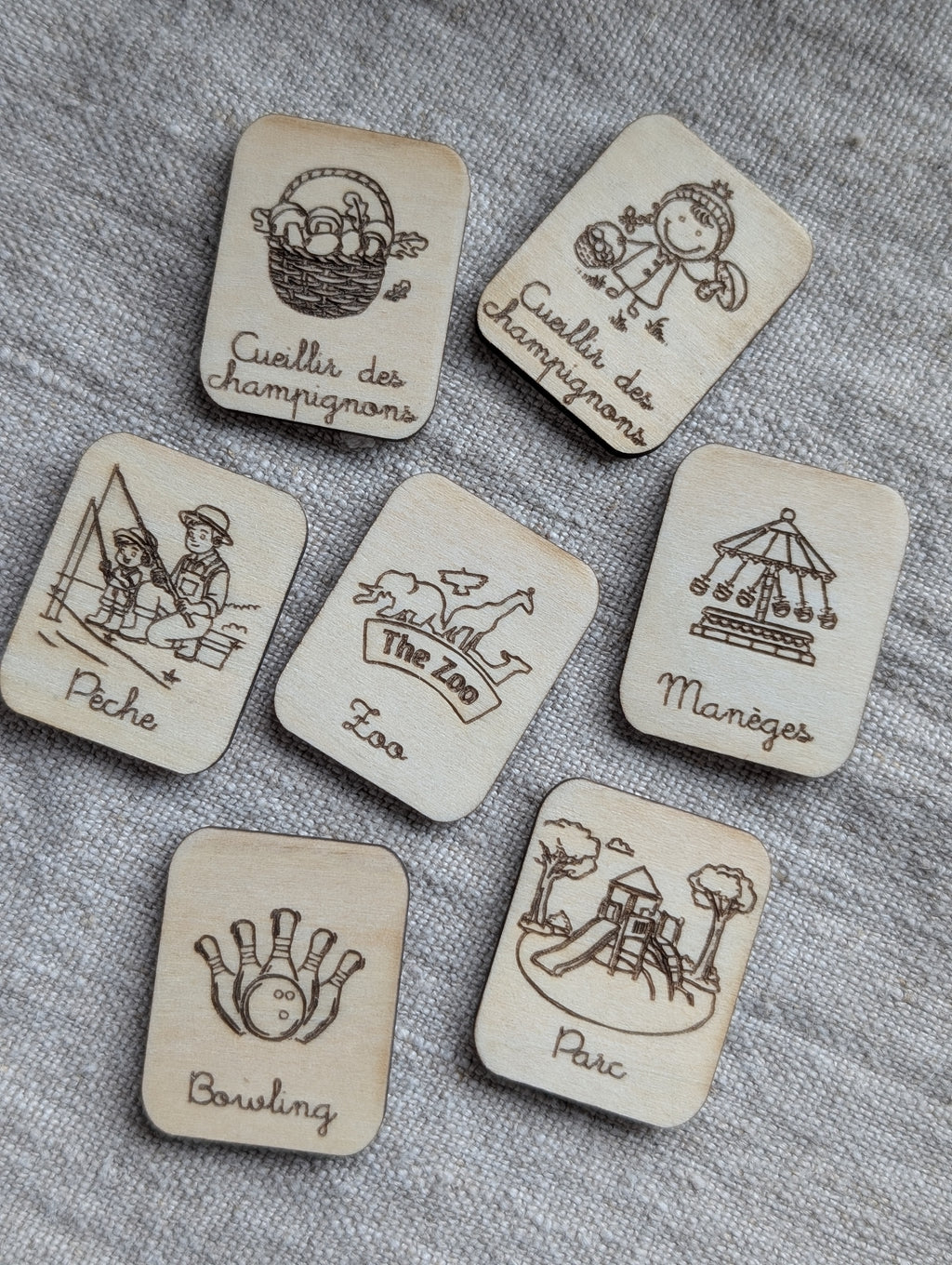 Semainier enfant en bois personnalisé | Activités hebdomadaires bébé