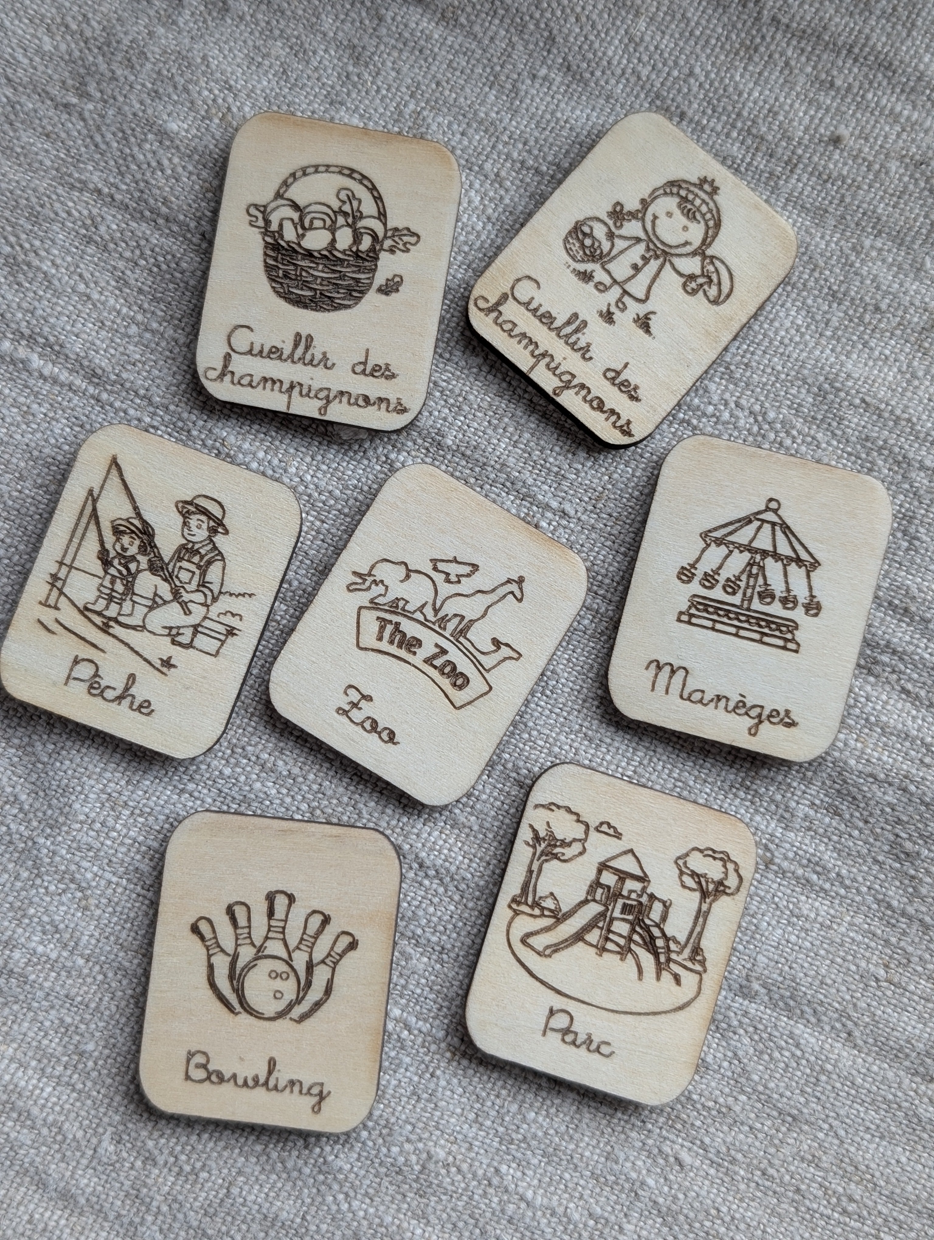 Semainier enfant en bois personnalisé | Activités hebdomadaires bébé