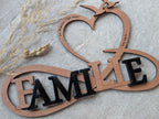 Déco murale “Famille & Amis” – Cœur bois infini