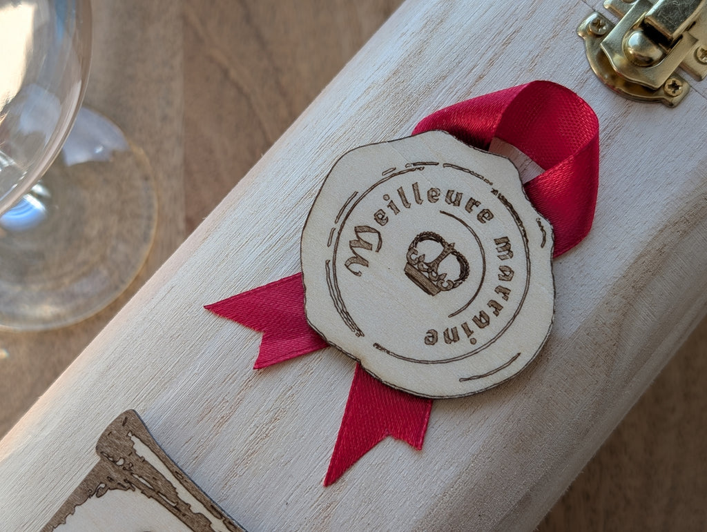 Coffret vin personnalisé –  Meilleur Parrain ou Meilleure Marraine
