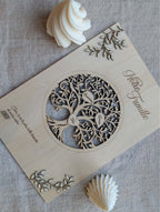 Arbre de Vie Personnalisé Texte Libre & Prénoms | Bois Gravé