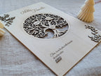 Cadeau grands-parents arbre de vie bois personnalisé prénoms petits-enfants gravé laser — Artesama