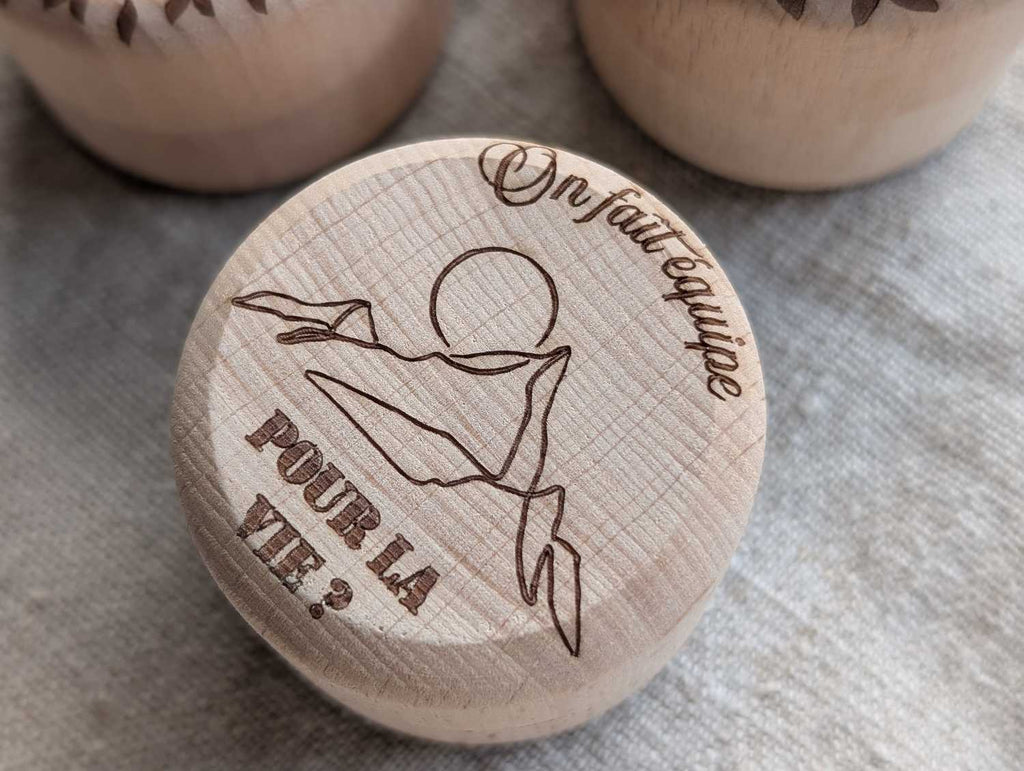 On fait équipe pour la vie boîte ronde bague fiançailles