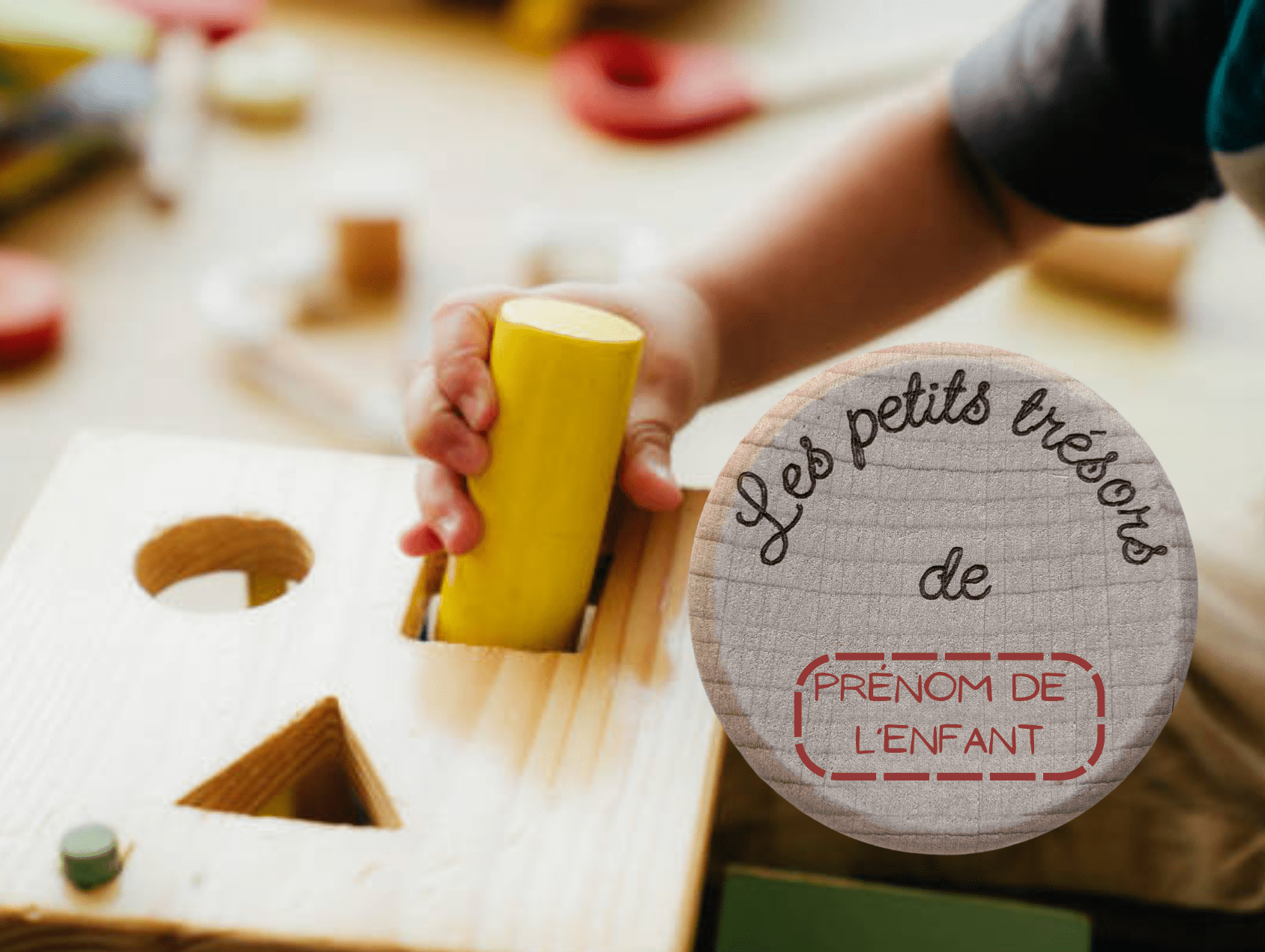 boite personnalisée gravée en bois enfant les petits trésors de 