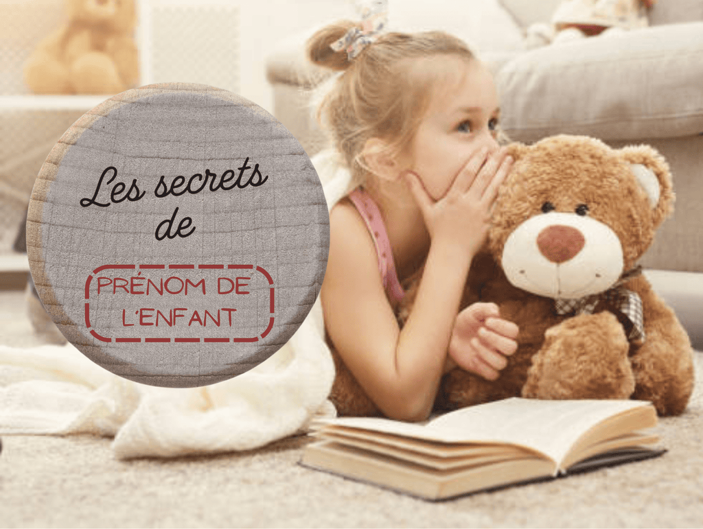 Boîte à trésors bois hêtre gravée Les secrets de prénom enfant cadeau anniversaire fait main France