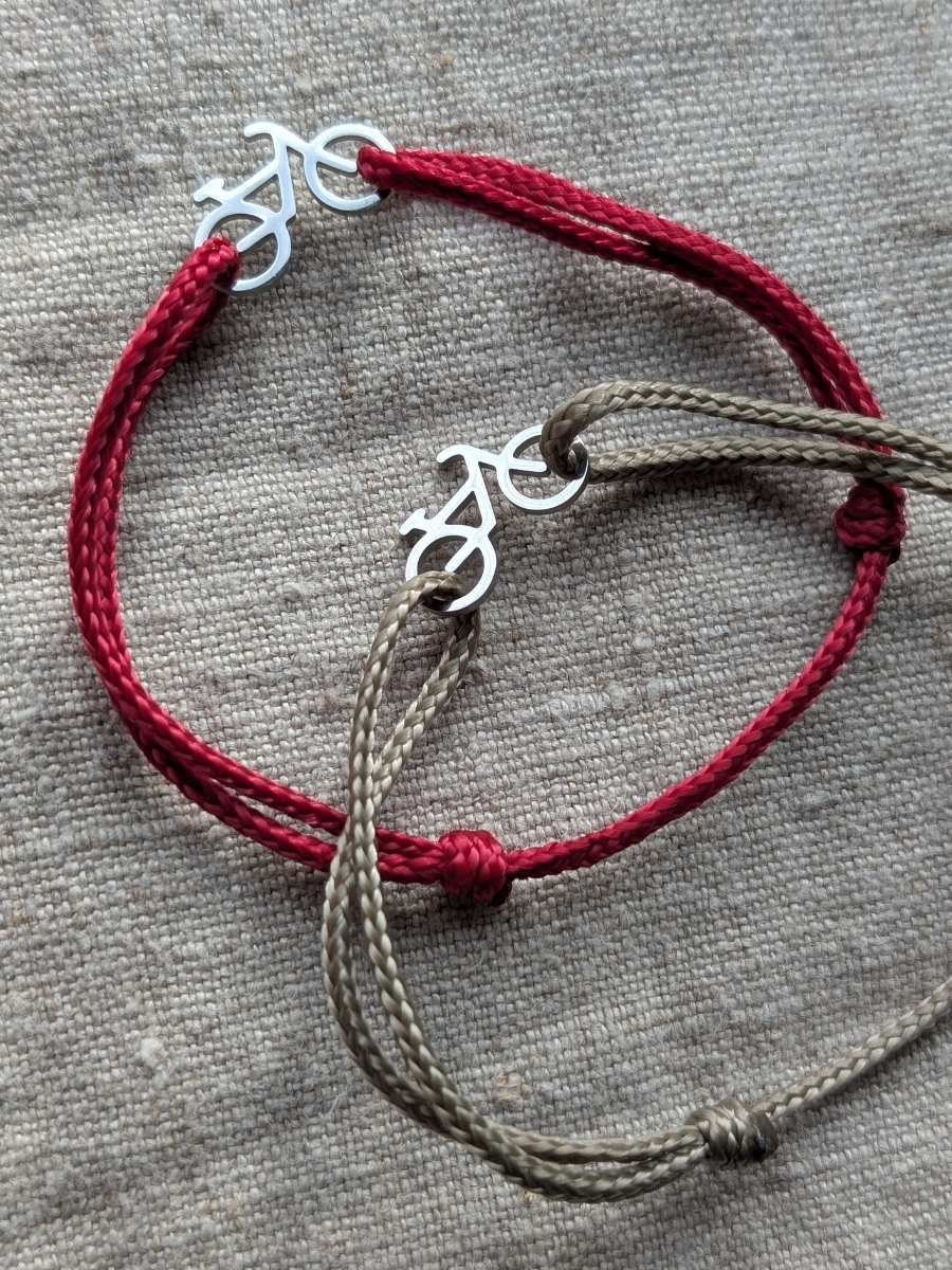 Bracelet Vélo Homme Réglable - Nœuds Coulissants