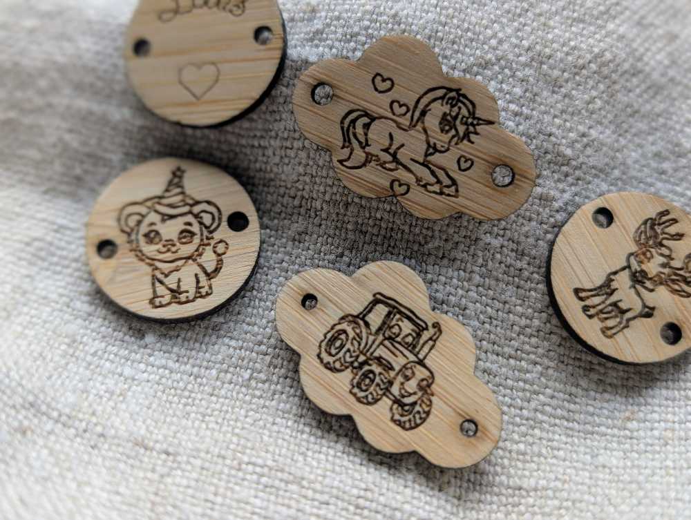 Bracelet Enfant Bois Gravé - Personnalisable Prénom