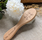 brosse à cheveux bébé personnalisée prénom gravé cadeau naissance petit lapin mignon