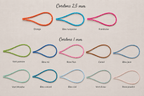 choix de cordons pour bracelets ajustables enfants de 2.5 mm à 1 mm 13 couleurs au choix bracelet fait main sur commande