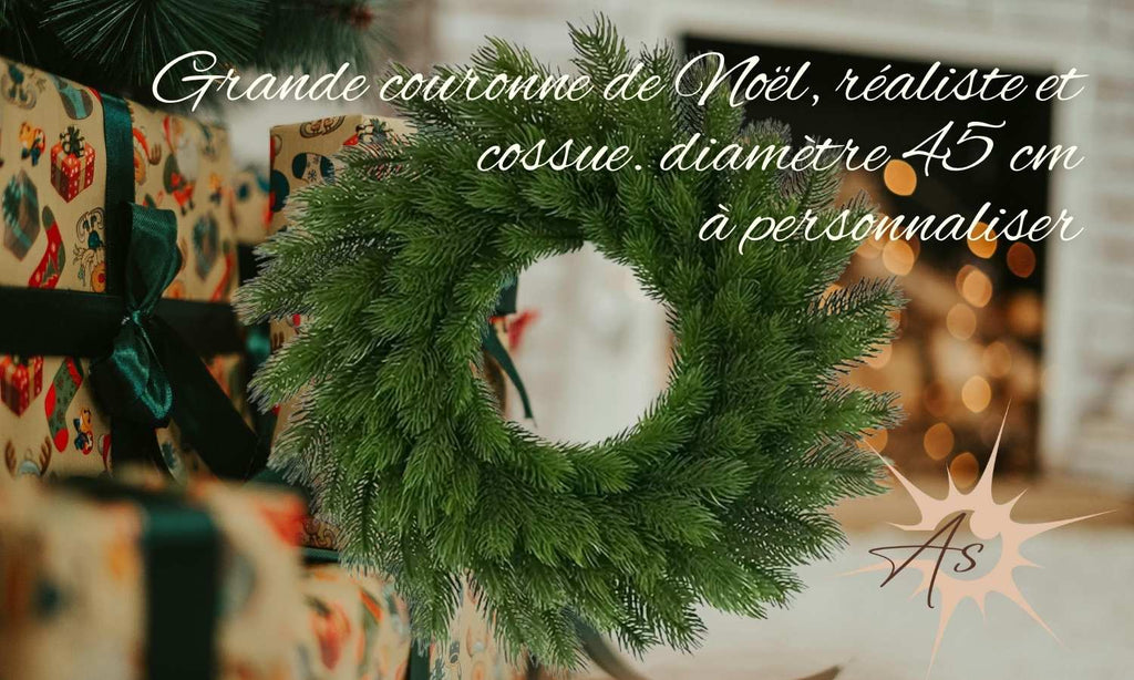 photo de la couronne de Noël nue.  diamètre 45 cm