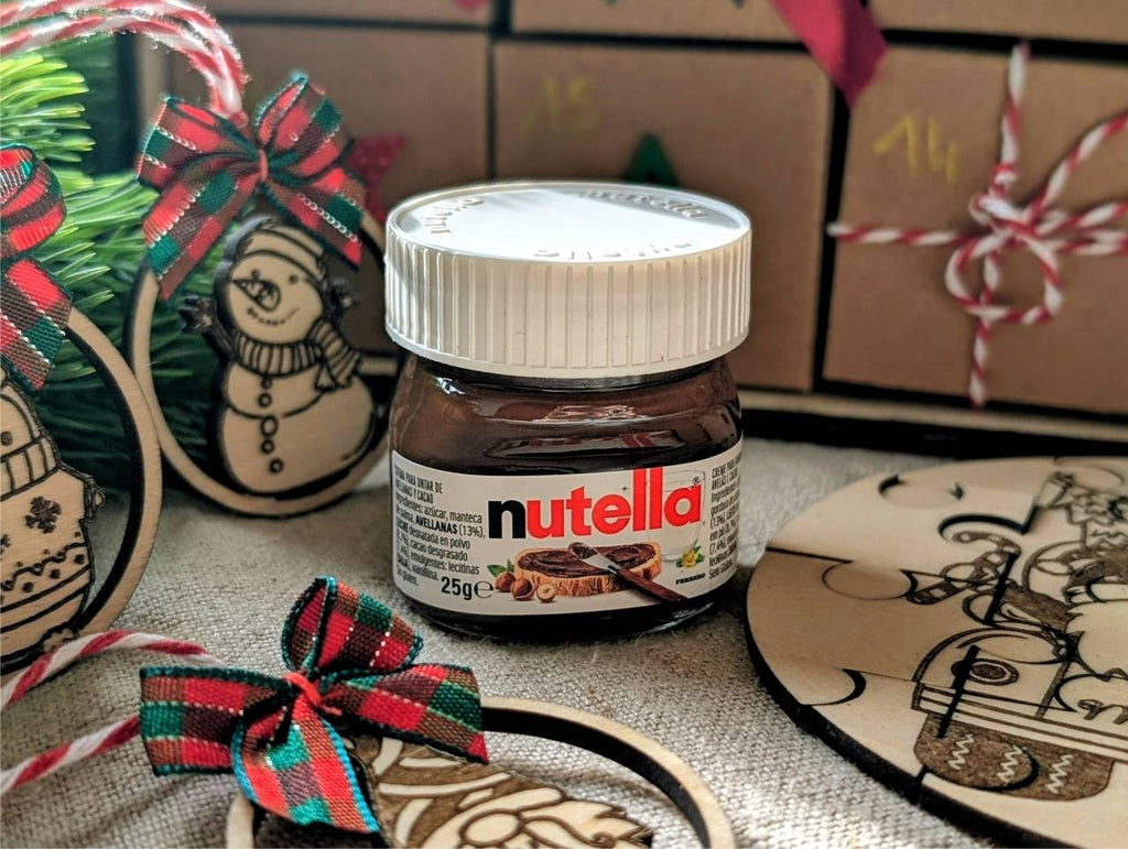 puzzle et déo de Noël inclues dans le calendrier de l'avent. et son mini pot de nutello trop mignon
