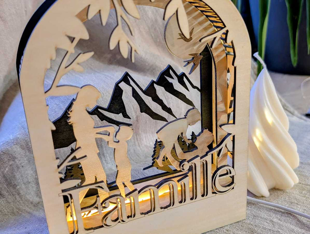 lanterne famille personnalisée cadeau unique 