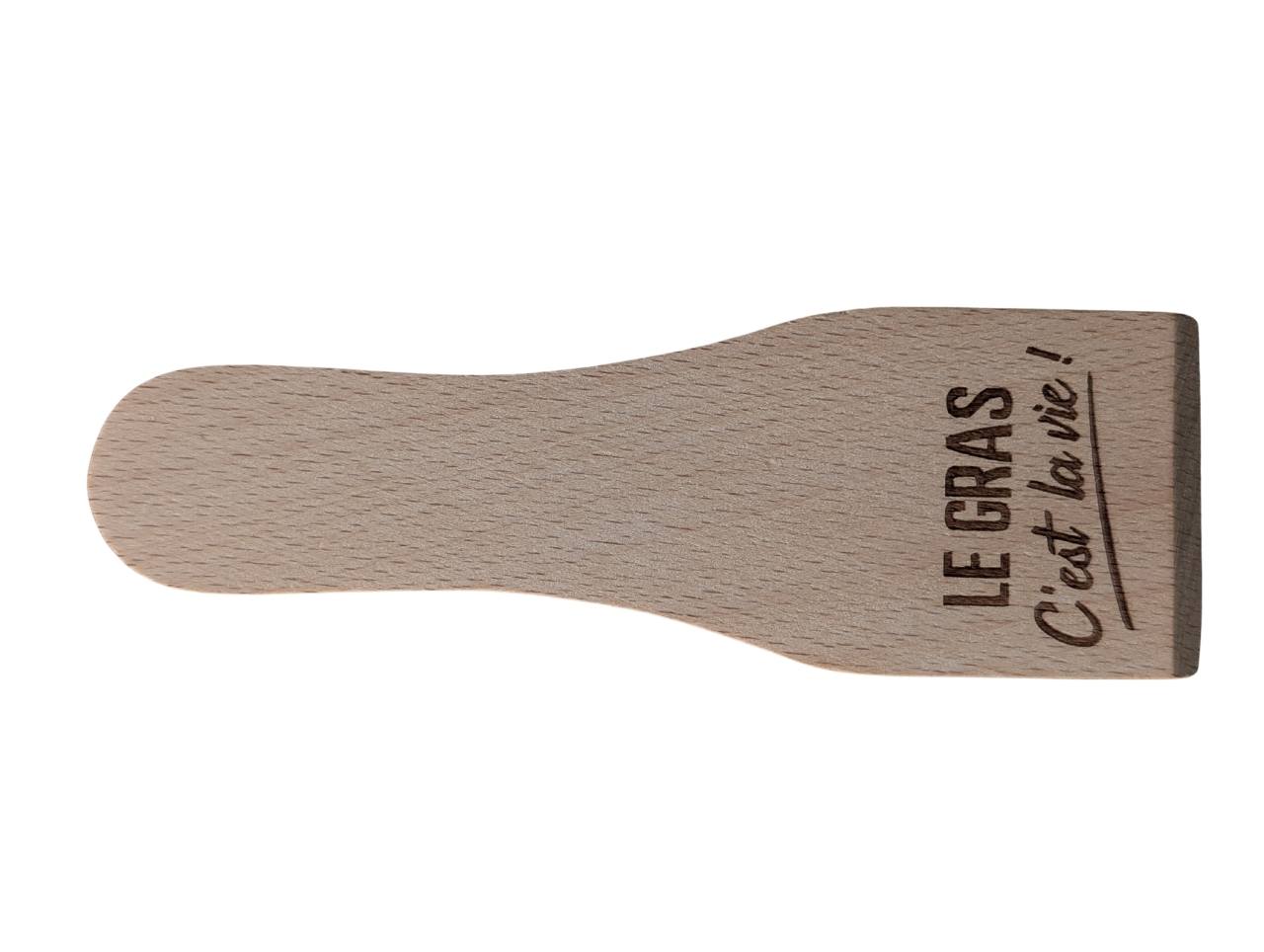 Spatule à Raclette en Bois Gravée - Messages Humoristiques
