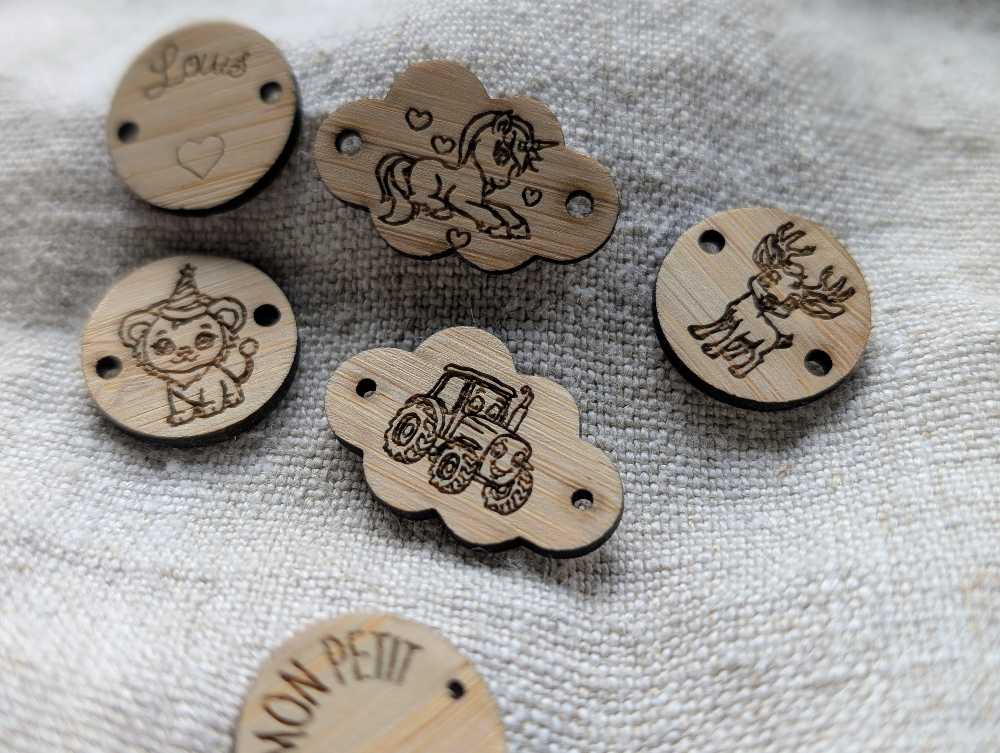 Bracelet Enfant Bois Gravé - Personnalisable Prénom