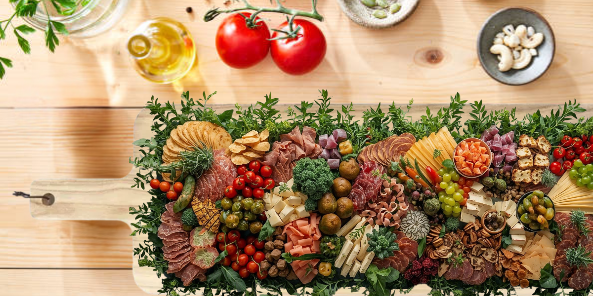 grande planche presentée en contexte apéritif entre amis famille cuisine