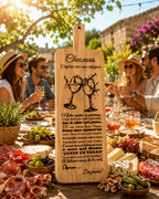 Planche apéro XXL bois gravée laser Chez nous l'apéro est une religion amis terrasse conviviale