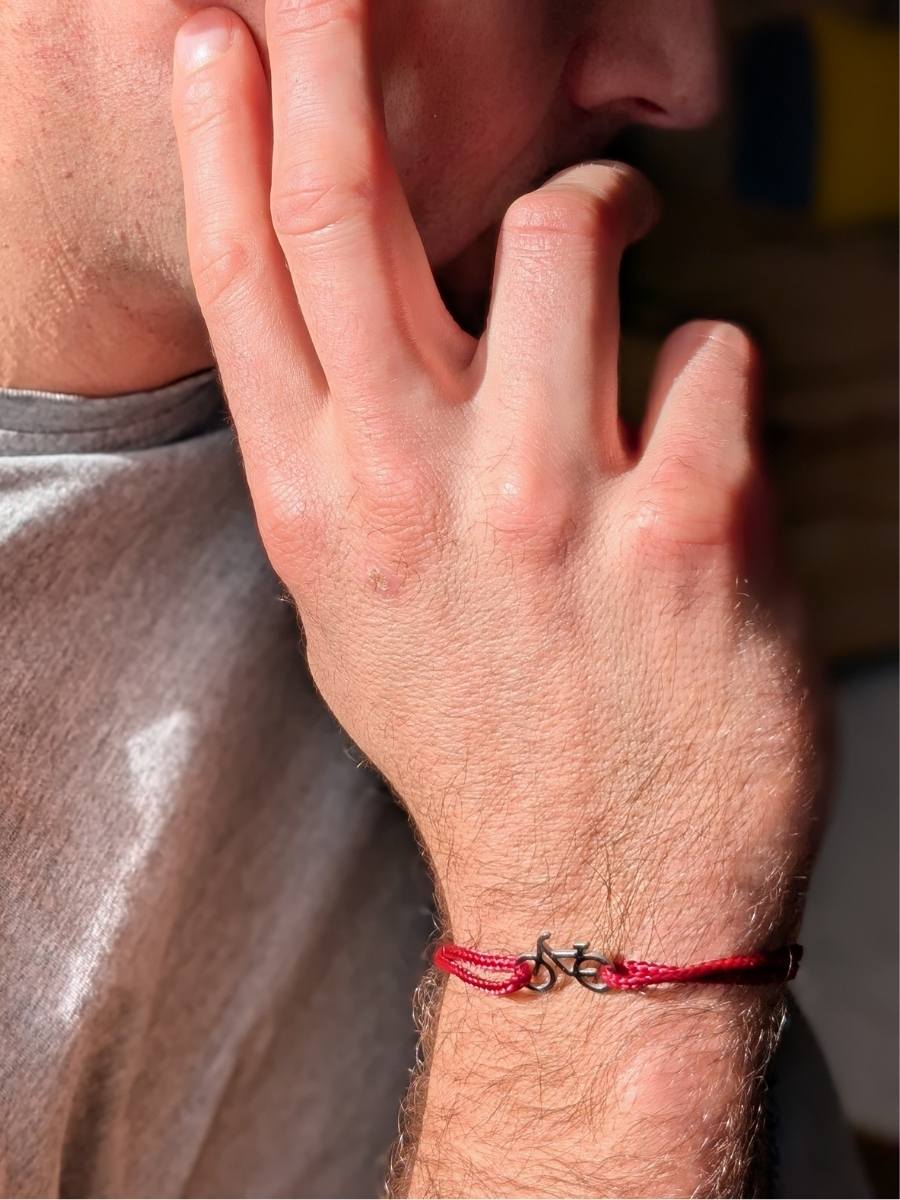 Bracelet Vélo Homme Réglable - Nœuds Coulissants