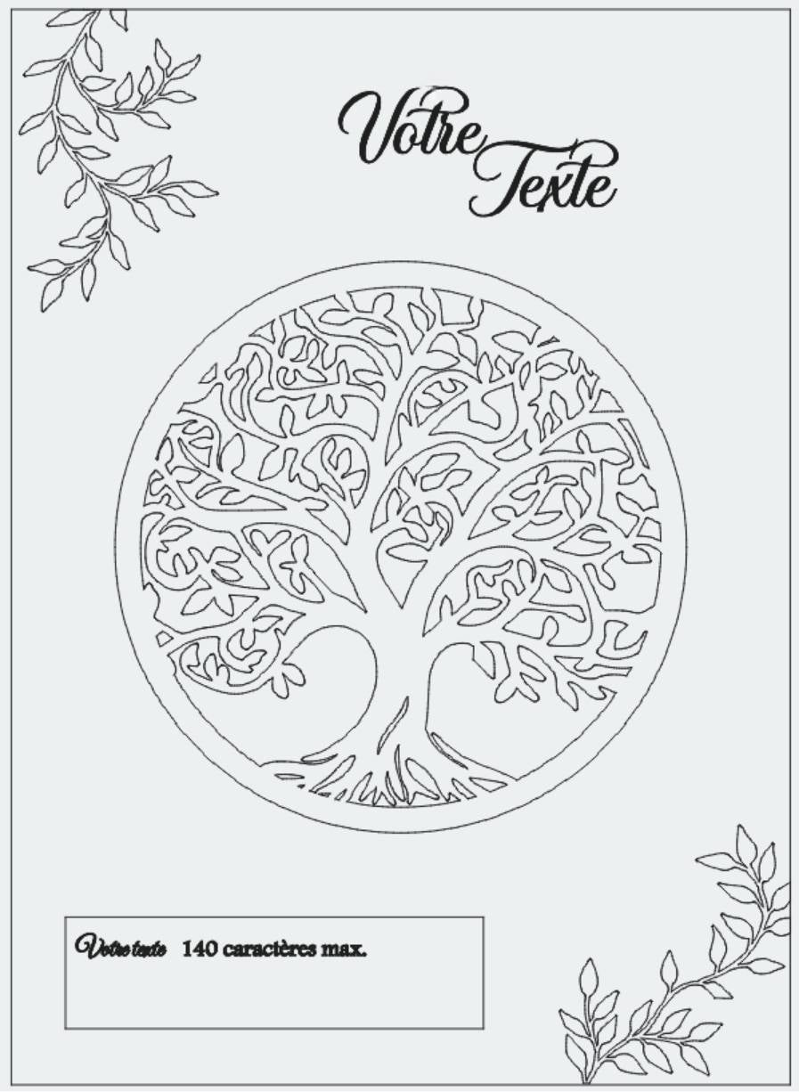 Arbre de Vie Personnalisé Texte Libre & Prénoms | Bois Gravé