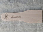 Spatule raclette bois verre de vin gravure laser personnalisation