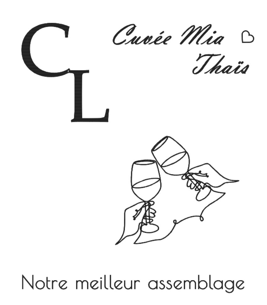 Coffret vin personnalisé Cuvée Mia Thaïs Notre meilleur assemblage cadeau Saint-Valentin cadeau naissance
