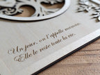 Arbre de vie personnalisé bois tilleul 21x30cm relief 3D gravure laser fait main France — Artesama